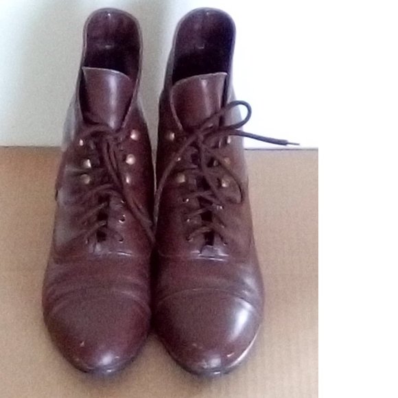 Maine Woods Women's Lace-Up Convertible Collar Leather Ankle Boots, Size 7 - Picture 2 of 6